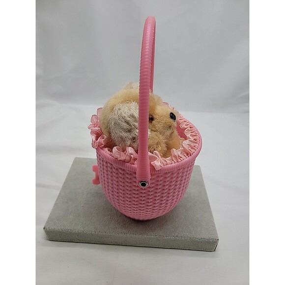 Vintage 1960s Pink "Little Dog In The Basket" Wind Up Mechanical Toy Japan Works - Picture 14 of 15